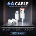 100W 6A USB-A to USB-C Cable