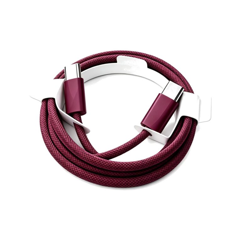 Cherry Red Braided USB-C Cable