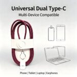 Cherry Red Braided USB-C Cable