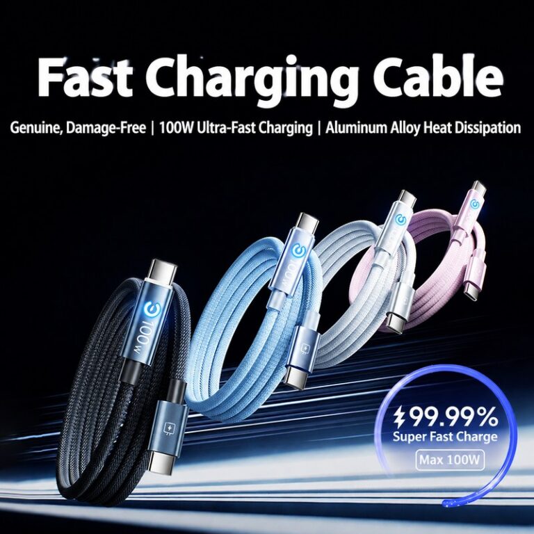100W USB-C Cable with Flowing Light