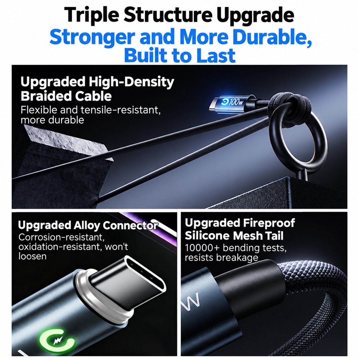 100W USB-C Cable with Flowing Light — 4