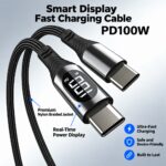 100W USB-C Cable with LED Display