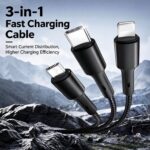 3-in-1 Braided Cable with LED Logo
