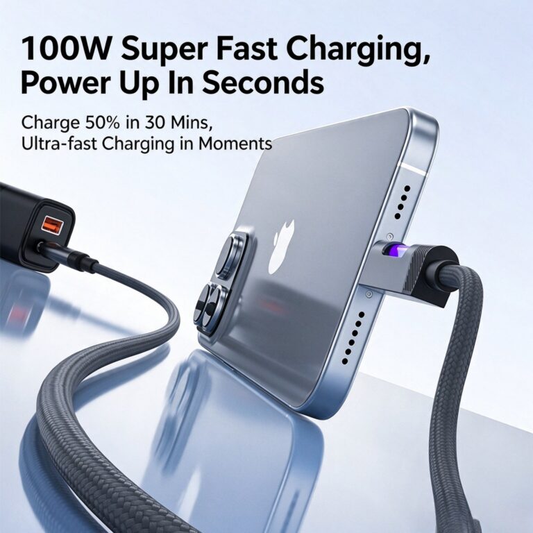 100W USB-C Cable with Colorful LED