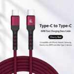 60W 5A Nylon Braided USB-C Cable