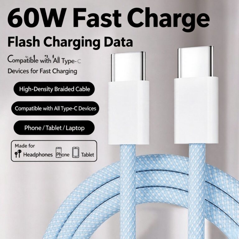 60W Braided USB-C Cable · 2m