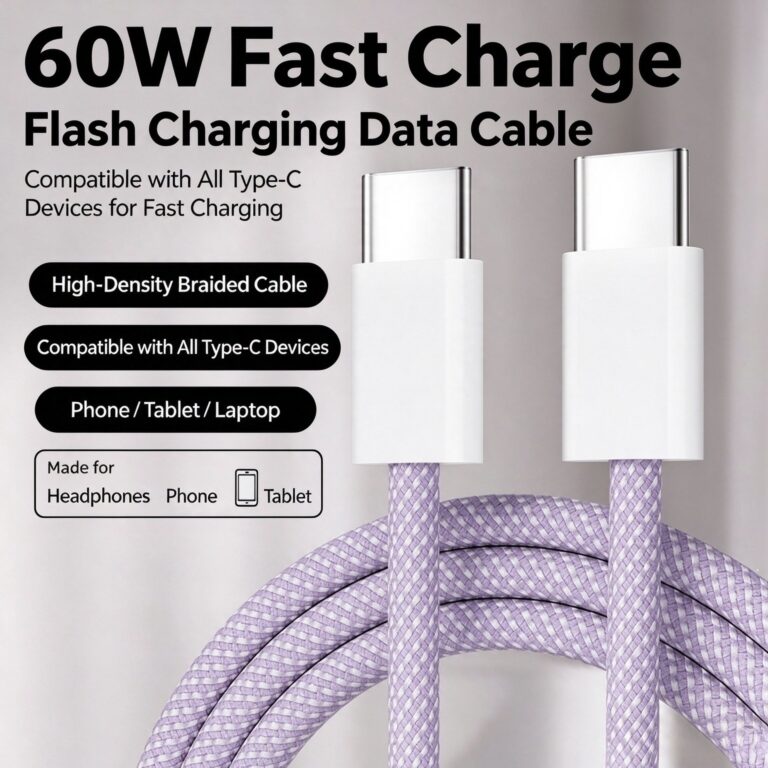 60W Braided USB-C Cable · 2m
