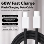 60W Braided USB-C Cable · 2m